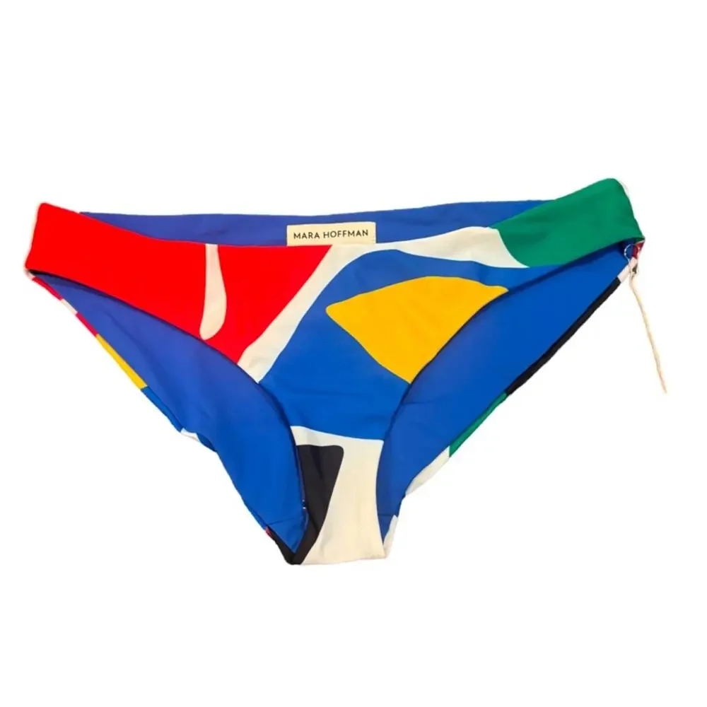Mara Hoffman Zoa Bikini Bottom - Cream Multi Size XL